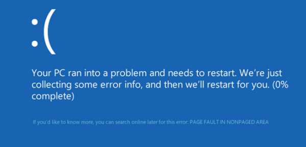 Page fault in nonpaged area windows 10 как исправить