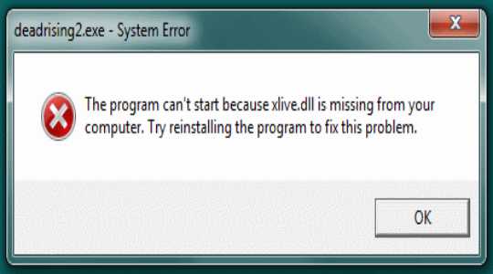 Запуск программы невозможен так как на компьютере отсутствует xlive dll
