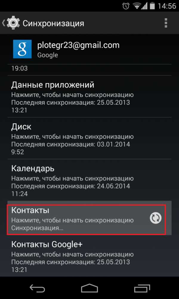 Синхронизация контактов android с windows