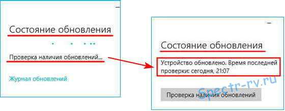 Проверяется наличие последних обновлений для компьютера